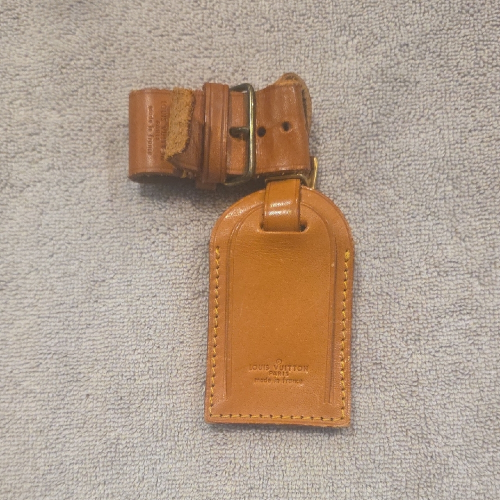 Louis Vuitton Brown Leather Bag Tag